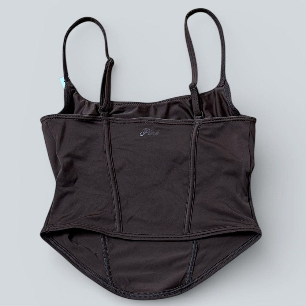 PINK Victoria’s Secret Ganache Nude Soft Stretch Corset Top | NWT - Picture 6 of 6